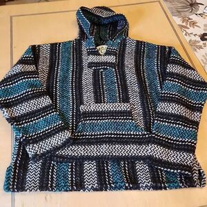 Baja joe green and black baja hoodie men's size S